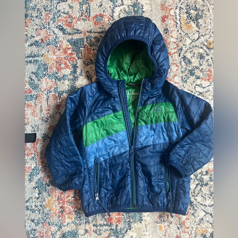 GUC LL bean pimaloft kids color block jacket 3T